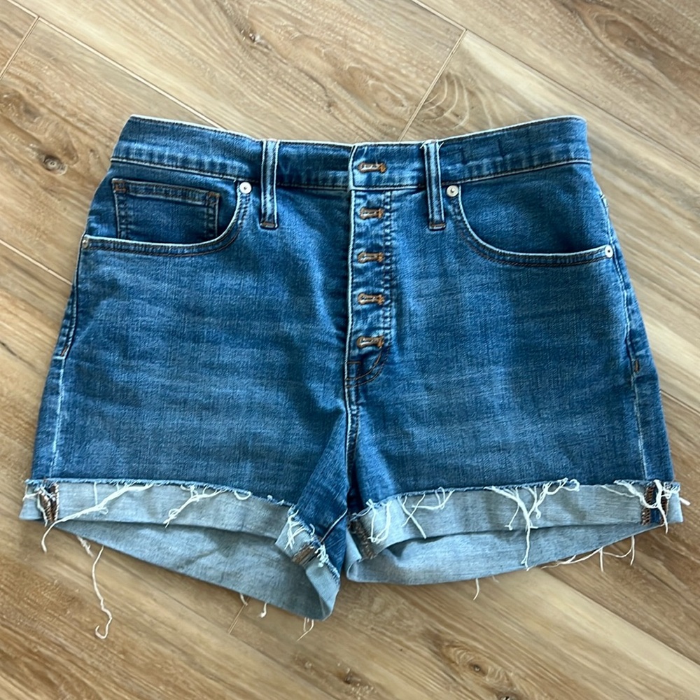 Madewell high rise denim shorts